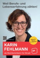 Karin Fehlmann als Bezirksrichterin  für Hinwil